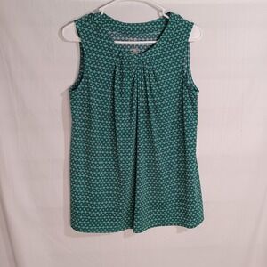 Women's Croft &‎ Barrow Green Sleeveless Blouse Size Small